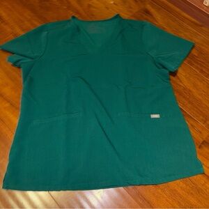 FIGS Dark Green Scrub Top - SIZE XL